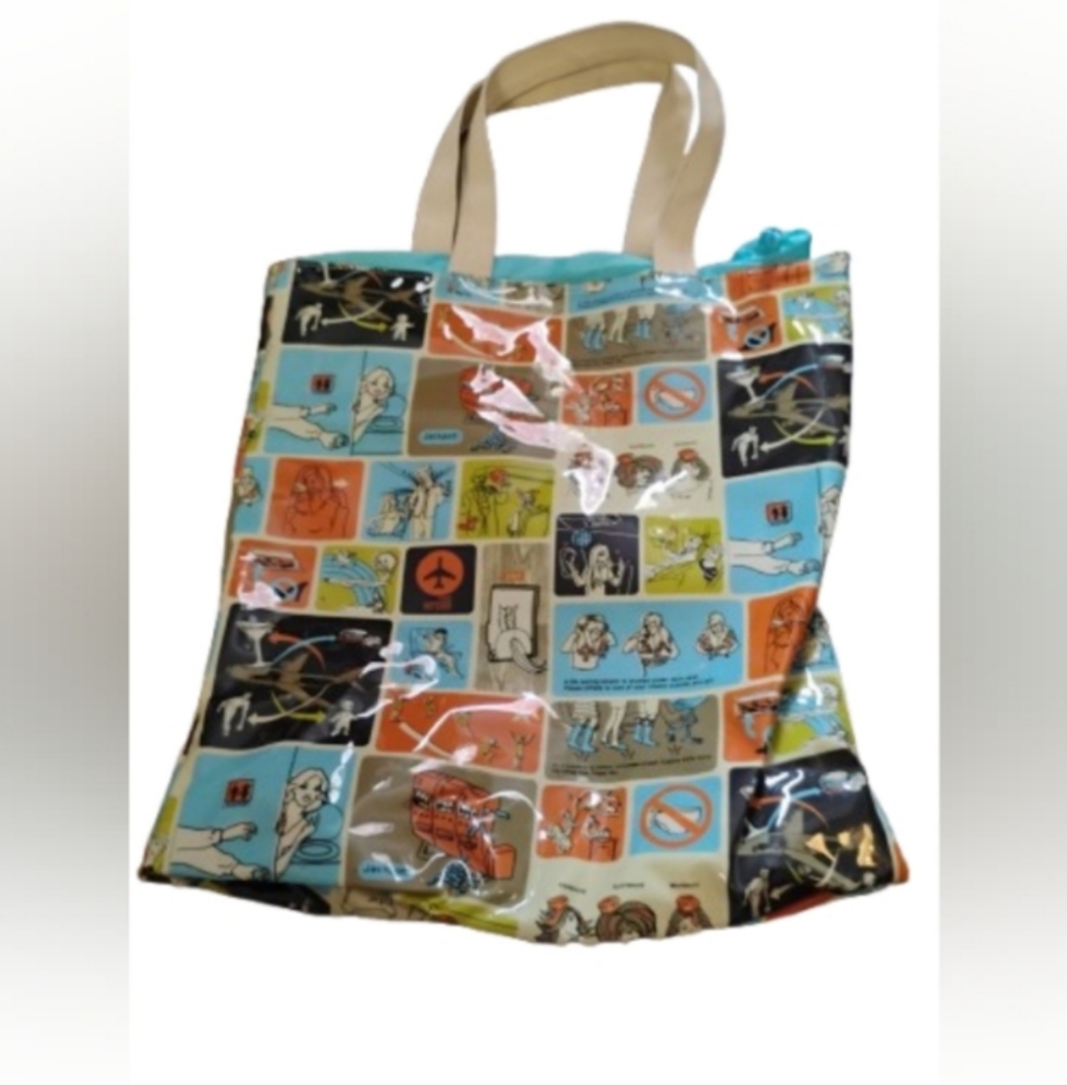 Vintage 1990s Transversion Novelty Print Tote Bag